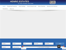Tablet Screenshot of henric-estates.com